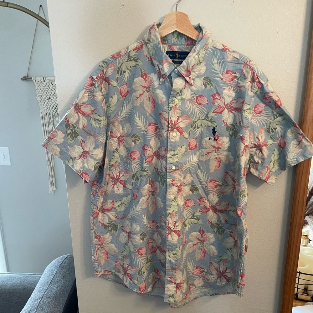 Polo shirt sleeve Hawaiian shirt